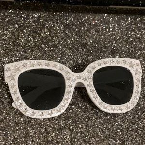White rhinestone sunglasses